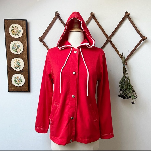 Vintage Jackets & Blazers - 🍄5/$30 90’s Red Spring Hoodie